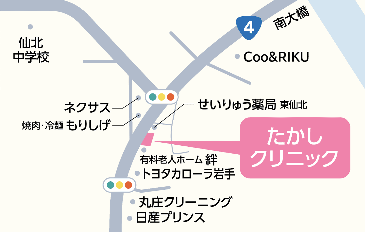 たかしクリニック地図